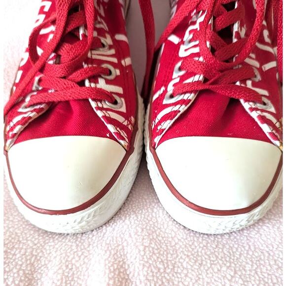 Vintage Y2K Converse Cherry Hi-top Lace Up Sneaker Shoes - Size 8 - Picture 6 of 8
